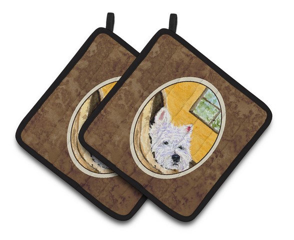 Picture of Carolines Treasures SS8785PTHD Westie Pair of Pot Holders, 7.5 x 3 x 7.5 in.