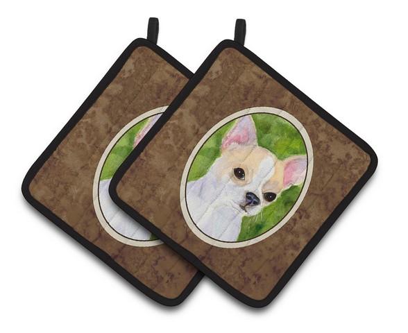Picture of Carolines Treasures SS8786PTHD Chihuahua Pair of Pot Holders, 7.5 x 3 x 7.5 in.