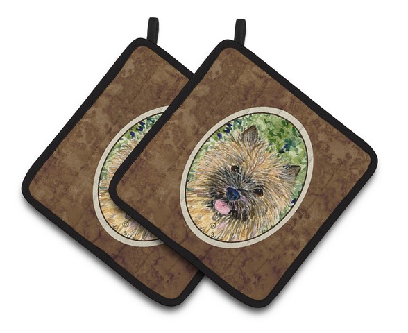 Picture of Carolines Treasures SS8799PTHD Cairn Terrier Pair of Pot Holders, 7.5 x 3 x 7.5 in.