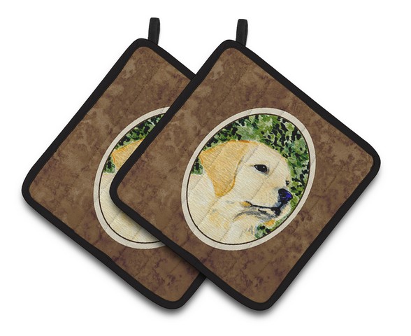 Picture of Carolines Treasures SS8803PTHD Labrador Pair of Pot Holders, 7.5 x 3 x 7.5 in.