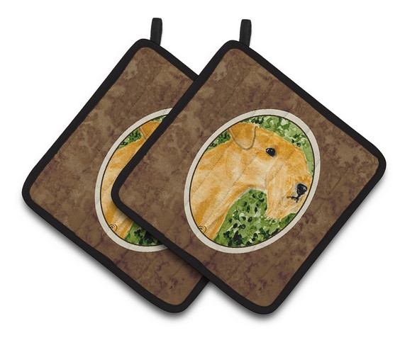 Picture of Carolines Treasures SS8804PTHD Lakeland Terrier Pair of Pot Holders, 7.5 x 3 x 7.5 in.