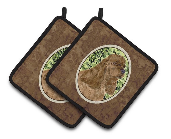 Picture of Carolines Treasures SS8807PTHD Cocker Spaniel Pair of Pot Holders, 7.5 x 3 x 7.5 in.