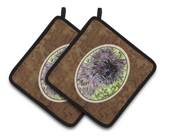 Picture of Carolines Treasures SS8815PTHD Cairn Terrier Pair of Pot Holders, 7.5 x 3 x 7.5 in.
