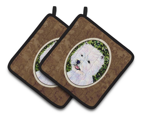 Picture of Carolines Treasures SS8818PTHD Westie Pair of Pot Holders, 7.5 x 3 x 7.5 in.