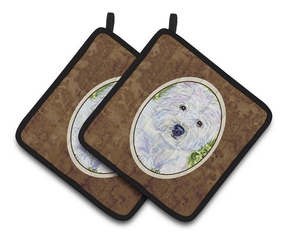 Picture of Carolines Treasures SS8835PTHD Westie Pair of Pot Holders, 7.5 x 3 x 7.5 in.