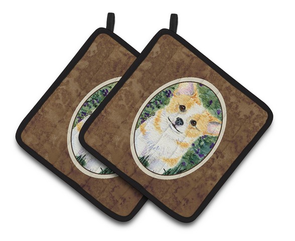 Picture of Carolines Treasures SS8854PTHD Corgi Pair of Pot Holders, 7.5 x 3 x 7.5 in.