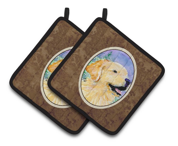 Golden Retriever Pair of Pot Holders