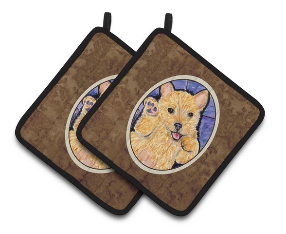 Norwich Terrier Pair of Pot Holders
