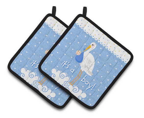 Picture of Carolines Treasures VHA3012PTHD Its a Baby Boy Pair of Pot Holders, 7.5 x 3 x 7.5 in.