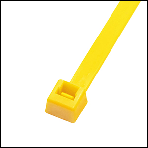 Cable Tie, 14 in L, Yellow, 50 lb Strength, 100 PK
