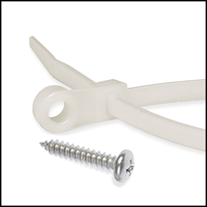 11 in. Natural Mounting Hole Cable Tie - 50 lbs - Pack of 100