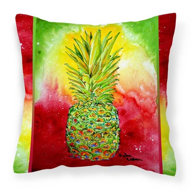 Carolines Treasures 8395PW1414 Pineapple Fabric Decorative Pillow  14 x 3 x 1...