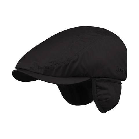 J3608 Ivy Cap With Folded Ear Flap, Black - Large & Medium