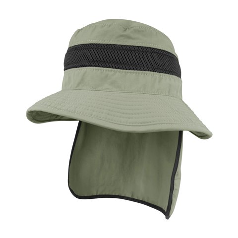 Picture of Juniper J7211 UV Bucket Hat With Flap, Olive - Small