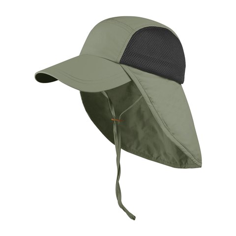 Picture of Juniper J7222 Taslon UV Cap With Flap & Chin Cord, Olive