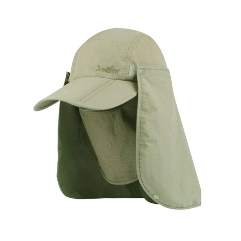 J7236 Taslon UV Folding Bill Cap - Khaki