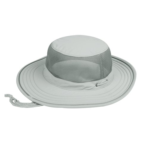 J7918 Taslon UV Bucket Hat With Foam Brim, Grey - Small