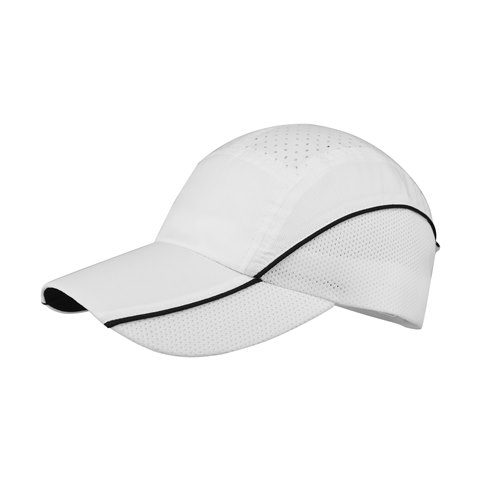 J7253 Mini-Ripstop Performance Cap, White & Black