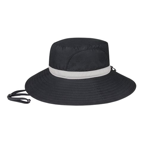 J7261 Microfiber UV Sun Hat, Black