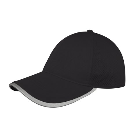 J7255 3D Grid-Textured Cool & Dry Performance Cap, Black