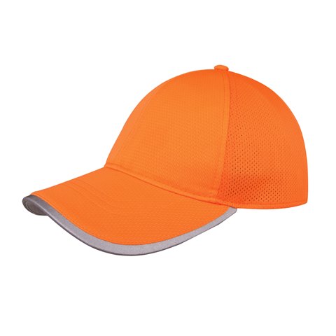 J7255 3D Grid-Textured Cool & Dry Performance Cap, Orange