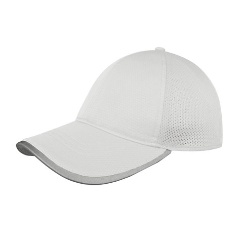 J7255 3D Grid-Textured Cool & Dry Performance Cap, White