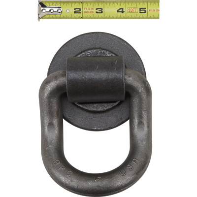 1 Inch Forged 360 Degree Rotating 55 Degree Angled D-Ring With Weld-On Mounting Bracket