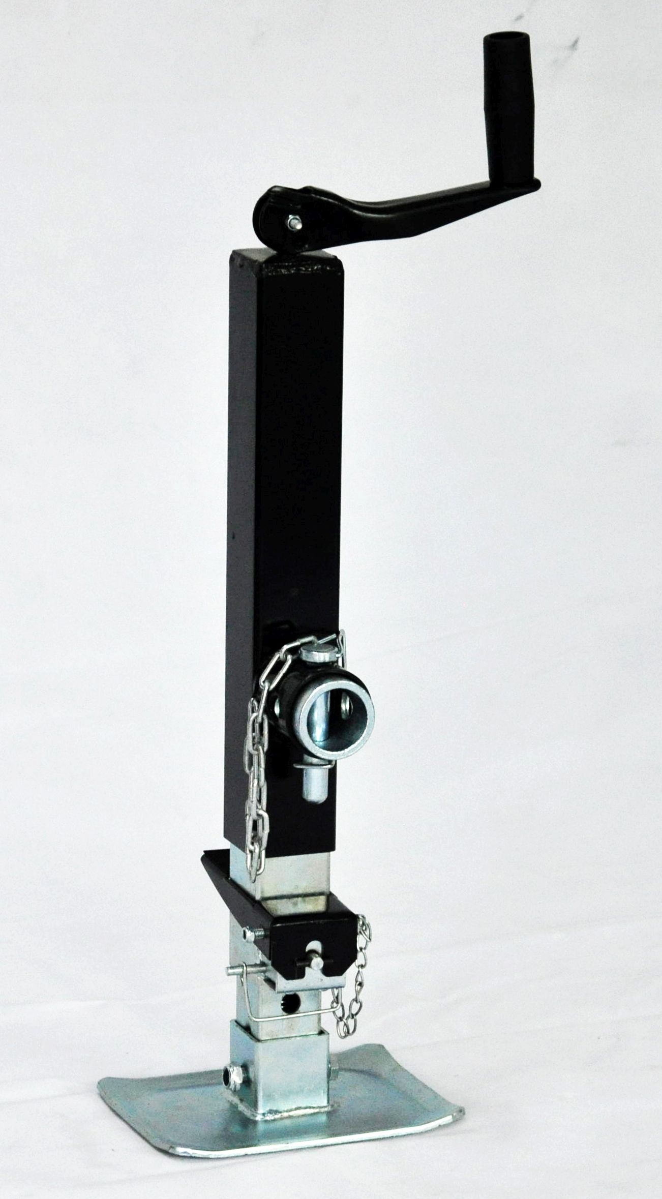47255 Fast Action Square Tube Trailer Jack - 2000 lbs, Topwind - Tube Mount