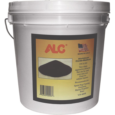 S1585 Medium Aluminum Oxide Blasting Abrasive - 25 lbs, Model No. 40098