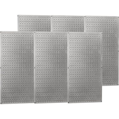 19287 Industrial Metal Pegboard - Galvanized Metal, Six 16 x 32 in. Panels - Model No. 35-P-3296GV