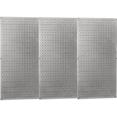19293 Industrial Metal Pegboard - Galvanized Metal, Three 16 x 32 in. Panels - Model No. 35-P-3248GV