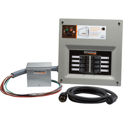 Picture of Generac 48469 HomeLink Prewired Manual Transfer Switch Kit - 30 amps&#44; 8 Circuits - Aluminum Box - Model No. 6853
