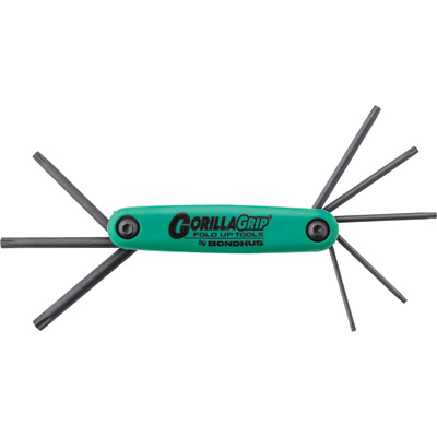 Picture of Bondhus 156497 Tamper Resistant Star Recessed Fold-Up Hex Tool - 8 Hex Keys&#44; Model No. 12638