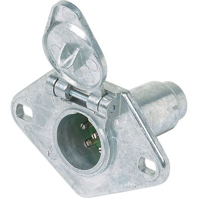 Picture of Hopkins Towing Solutions 638435 6 Round Vehicle End Connector - Model No. 48435