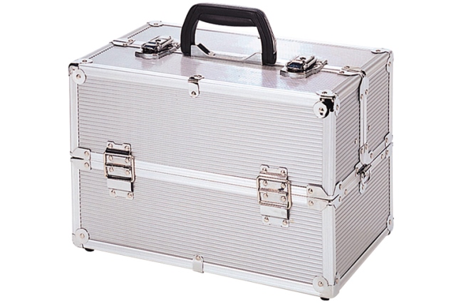 TC-06 SS Basic Beauty Case, Silver Stripe