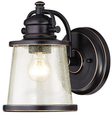 Picture of Westinghouse 6204000 Emma Jane One Light Outdoor Wall Lantern, Amber Bronze with Hightlights