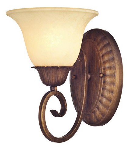 Picture of Westinghouse 6221200 Regal Springs One Light Indoor Wall Fixture, Ebony Gold
