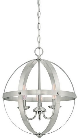 Picture of Westinghouse 6341900 Stella Mira Three Light Pendant, Brushed Nickel