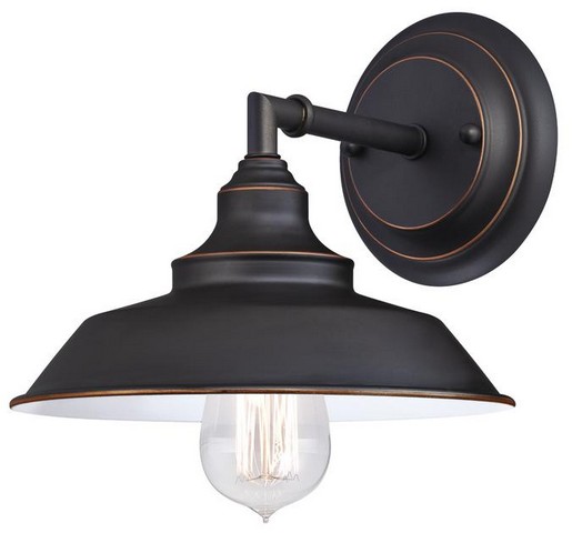 Picture of Westinghouse 6343500 Iron Hill One Light Indoor Wall Fixture, Oil Rubbed Bronze with Highlights