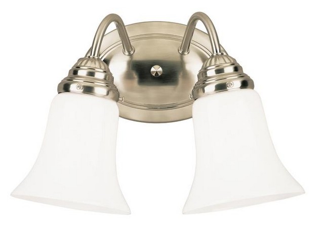 Picture of Westinghouse 6461700 Two Light Indoor Trinity Wall Fixture, Brushed Nickel