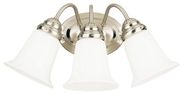 Three Light Trinity Indoor Wall Fixture, Brushed Nickel