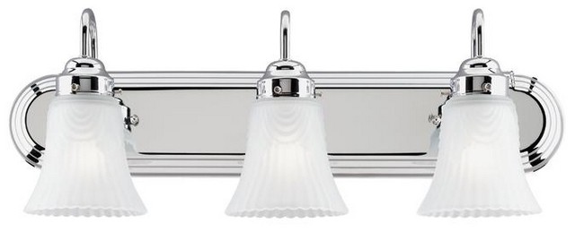 Three Light Indoor Wall Fixture, Chrome