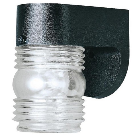 High Impact Polypropylene One Light Outdoor Wall Lantern - Black