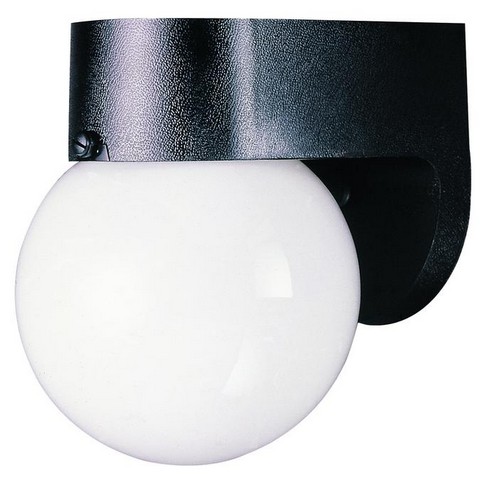 6680300 High Impact Polycarbonate One Light Outdoor Wall Lantern, Black