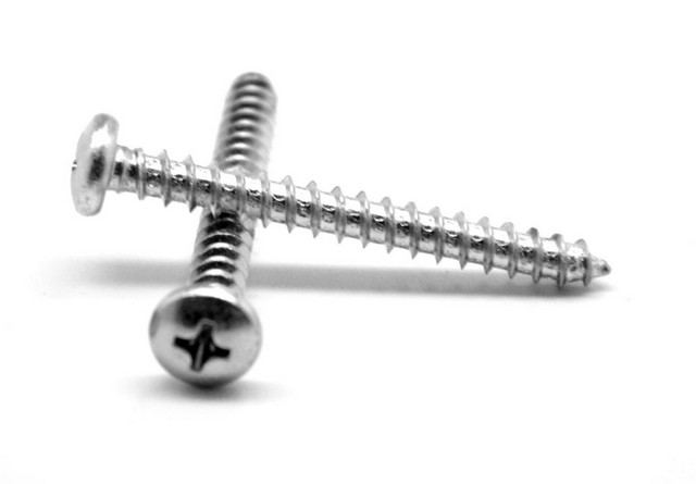 No.14 x 3 in. - FT Phillips Pan Head Type A Sheet Metal Screw, 18-8 Stainless Steel - 500 Piece