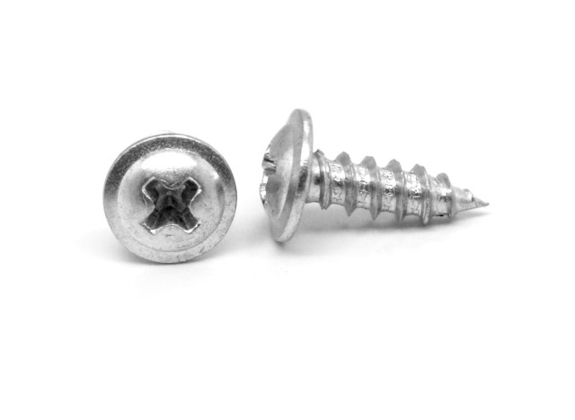 No.10 x 2 Phillips Modified Truss Head Self-Piercing Sheet Metal Screw, Low Carbon Steel - Zinc Plated - 3000 Piece