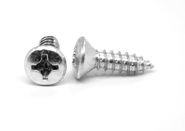 No.10-12 x 3 Phillips Oval Head Type A Sheet Metal Screw, 18-8 Stainless Steel - 1000 Piece