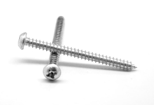 No.4-24 x 0.25 Phillips Round Head Type AB Sheet Metal Screw, Low Carbon Steel - Zinc Plated - 10000 Piece