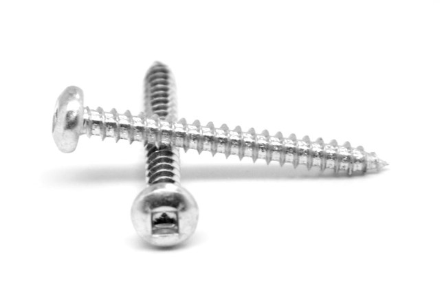No.8-15 x 1.25 Square Drive Pan Head Type A Sheet Metal Screw, Low Carbon Steel - Black Oxide - 4000 Piece