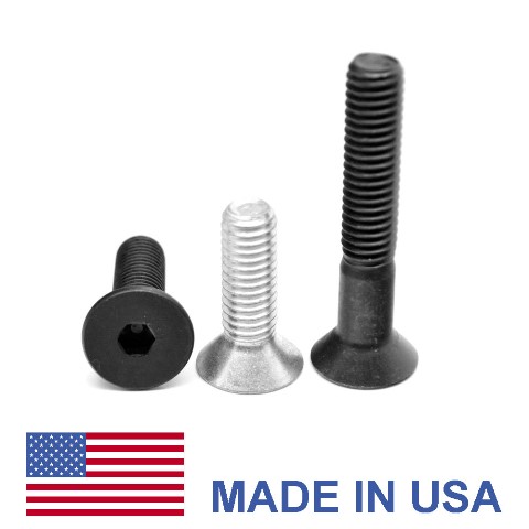 0.63-11 x 3 Coarse Thread Socket Flat Head Cap Screw, USA Alloy Steel - Plain - No Plating - 25 Piece
